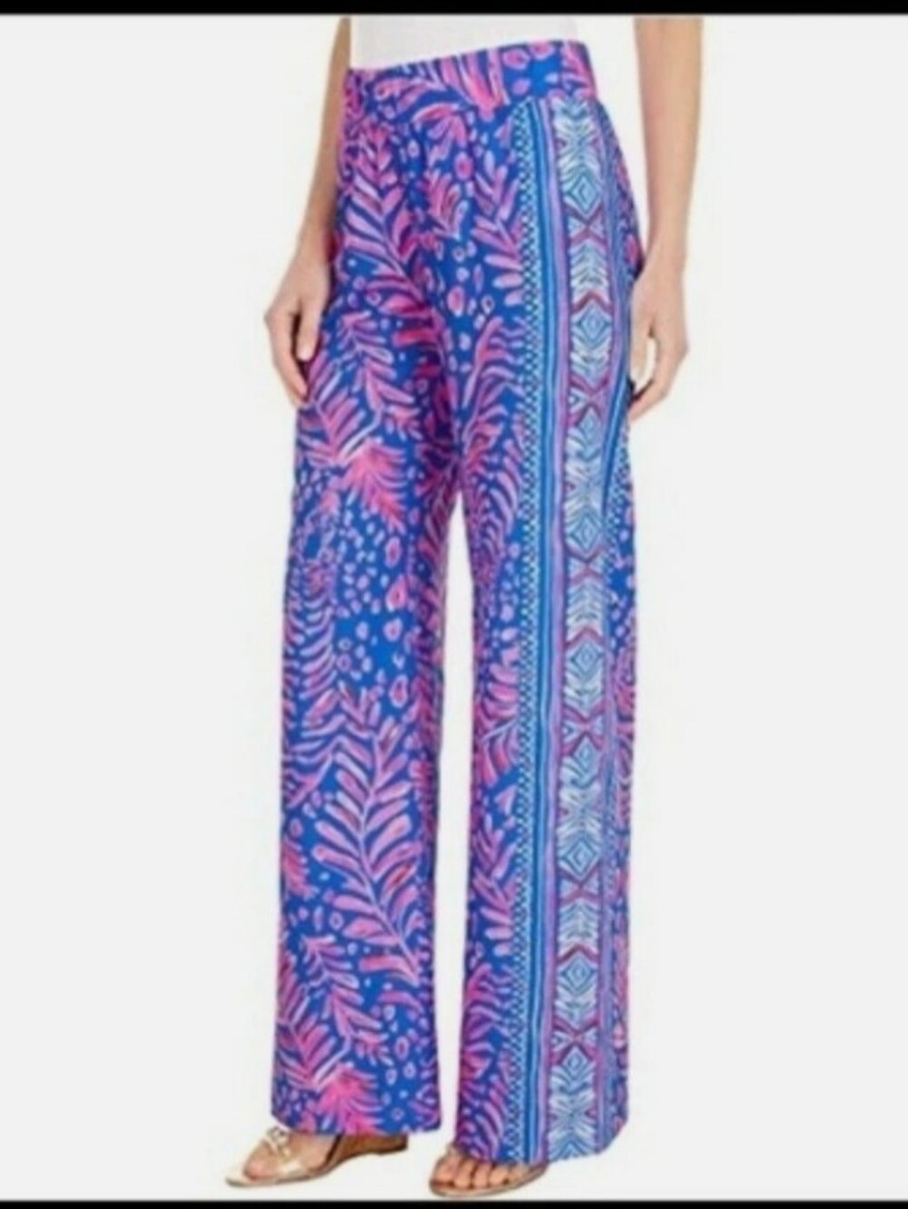 Lilly Pulitzer Bal Harbour Mid Rise Palazzo Pants - Picture 2 of 11
